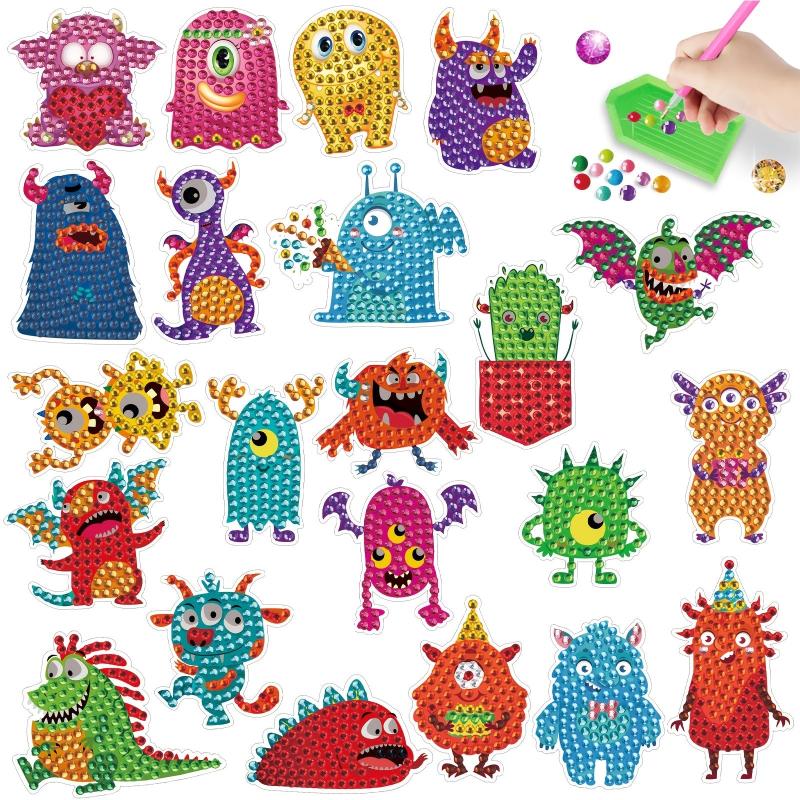 Halloween Monster Cartoon Theme Diamond Painting Stickers Kit