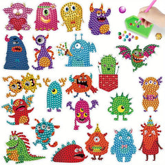 Halloween Monster Cartoon Theme Diamond Painting Stickers Kit