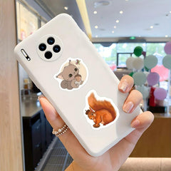 500pcs Vinyl Squirrel Stickers Roll For Journal Cartoon Animal Stickers