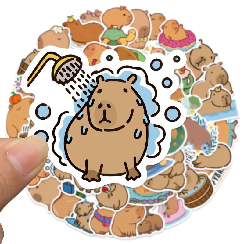 100pcs Capybara Stickers for Decorating, Waterproof
