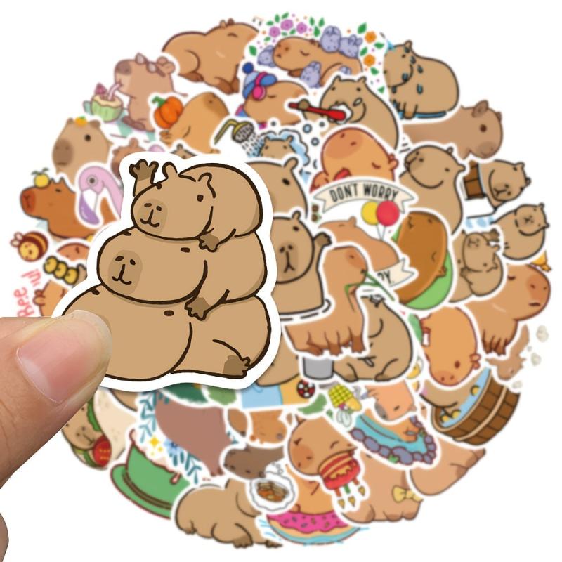 100pcs Capybara Stickers for Decorating, Waterproof
