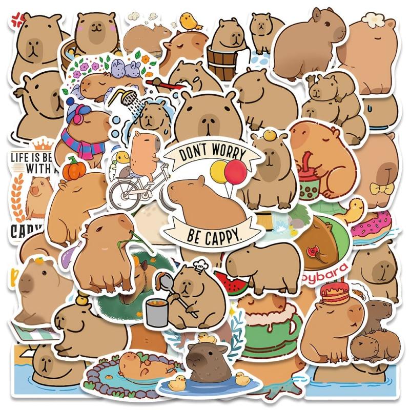 100pcs Capybara Stickers for Decorating, Waterproof
