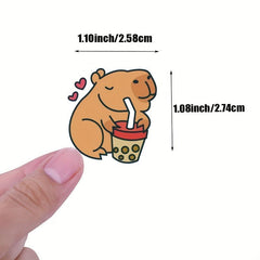 500PCS Fun Capybara Stickers for Water Bottles, Laptops, Skateboards