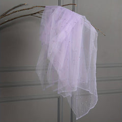1yard Pearl Tulle Fabric Beads Veil Wedding Decor Organza DIY Lace Mesh