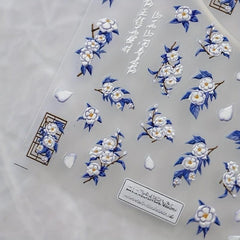 3D Camellia Nail Art Sticker Decals