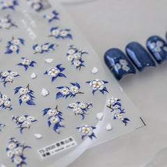 3D Camellia Nail Art Sticker Decals