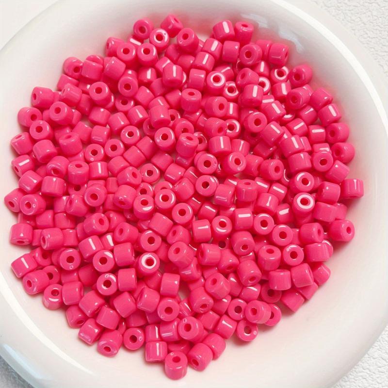 50pcs Gradient Solid Barrel Beads 6mm Cylindrical Mobile Phone Chain DIY Jewelry