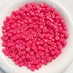 50pcs Gradient Solid Barrel Beads 6mm Cylindrical Mobile Phone Chain DIY Jewelry