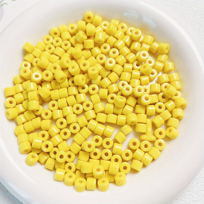 50pcs Gradient Solid Barrel Beads 6mm Cylindrical Mobile Phone Chain DIY Jewelry