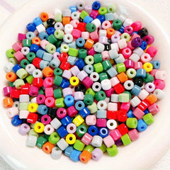 50pcs Gradient Solid Barrel Beads 6mm Cylindrical Mobile Phone Chain DIY Jewelry