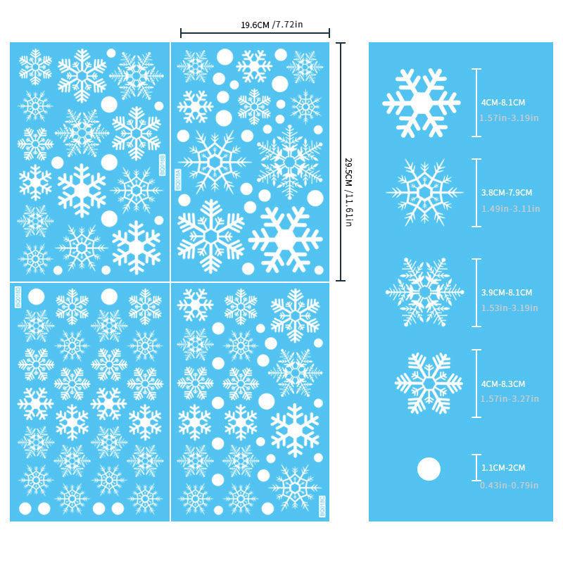 Christmas Decoration Glass Stickers Snowman Reindeer Candy Man