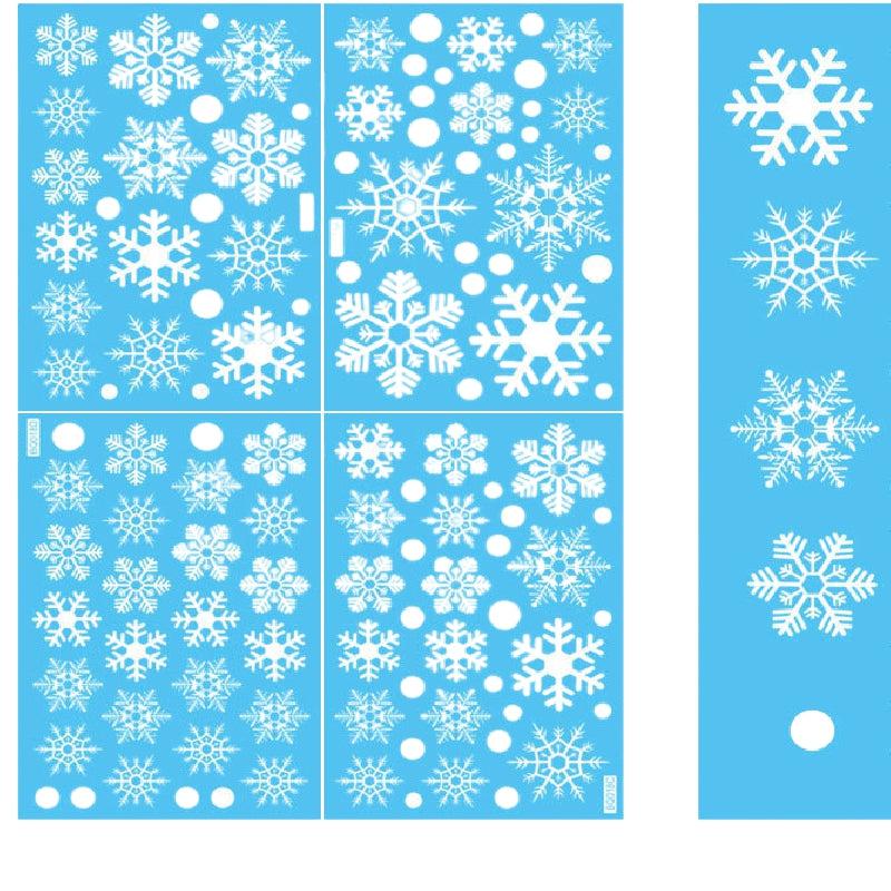 Christmas Decoration Glass Stickers Snowman Reindeer Candy Man
