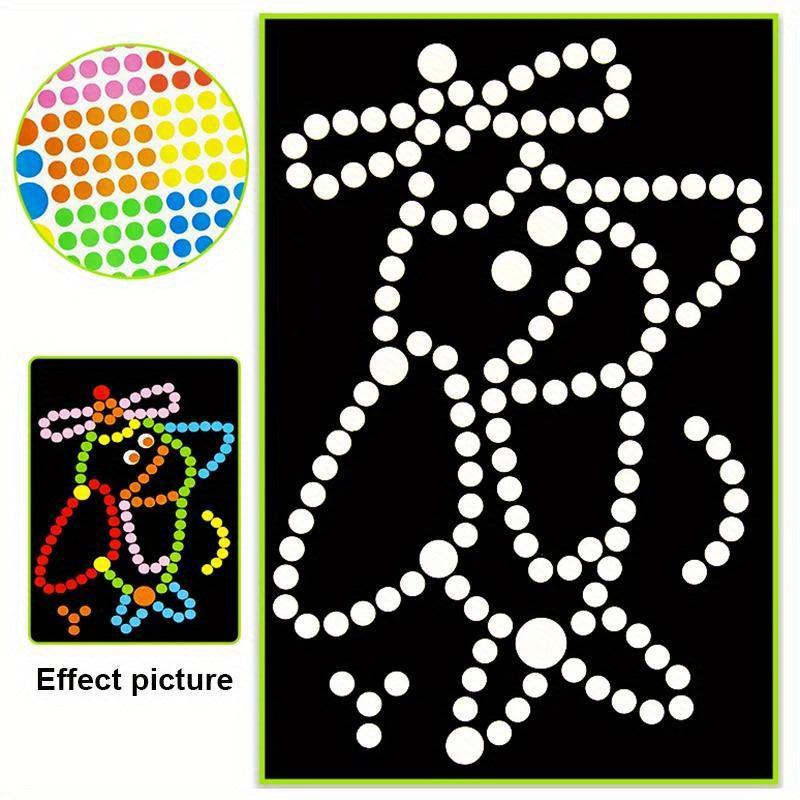 Colorful Dot Primary Mosaic Puzzle Stickers DIY Education Toy