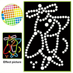 Colorful Dot Primary Mosaic Puzzle Stickers DIY Education Toy