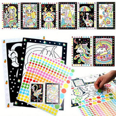 Colorful Dot Primary Mosaic Puzzle Stickers DIY Education Toy