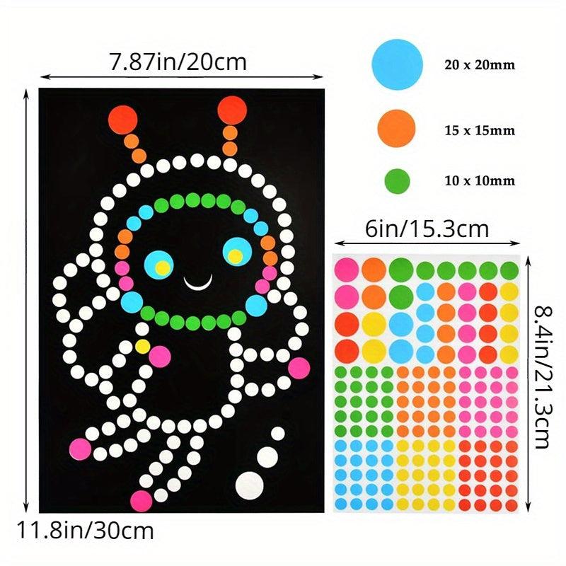 Colorful Dot Primary Mosaic Puzzle Stickers DIY Education Toy