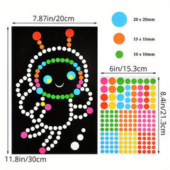 Colorful Dot Primary Mosaic Puzzle Stickers DIY Education Toy