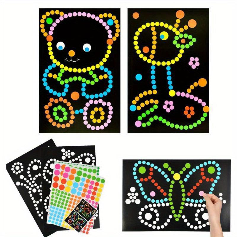Colorful Dot Primary Mosaic Puzzle Stickers DIY Education Toy