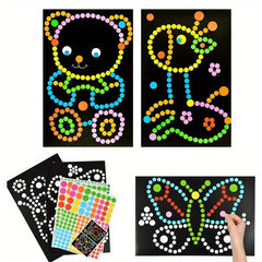 Colorful Dot Primary Mosaic Puzzle Stickers DIY Education Toy