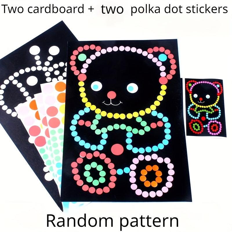 Colorful Dot Primary Mosaic Puzzle Stickers DIY Education Toy