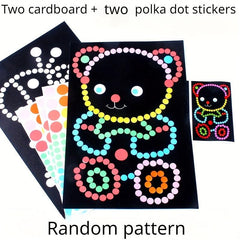 Colorful Dot Primary Mosaic Puzzle Stickers DIY Education Toy