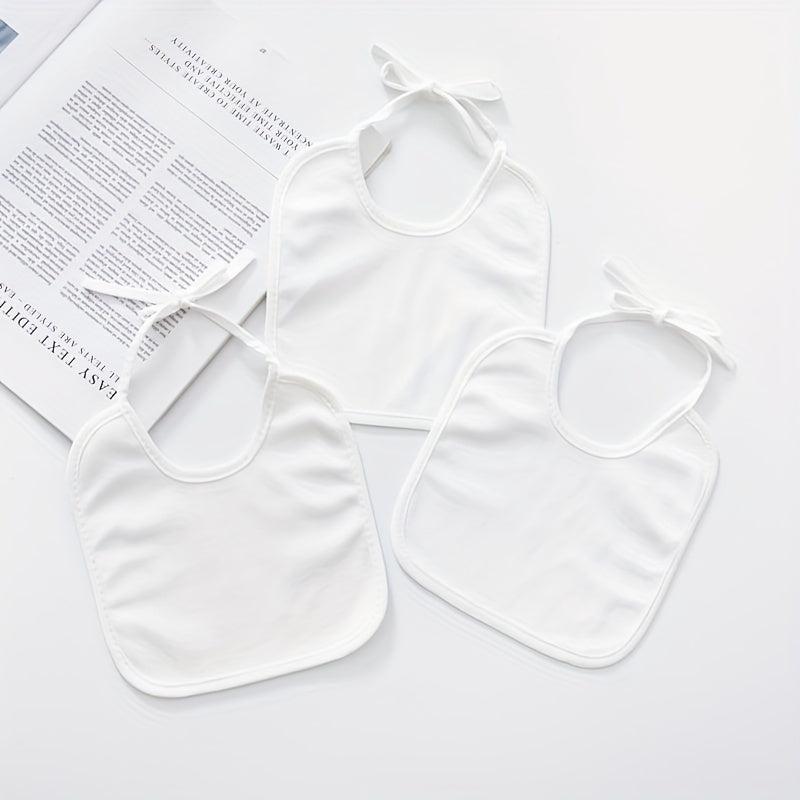 5pcs Blank Bib DIY Painted Waterproof Reusable Fabric Bib