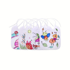 5pcs Blank Bib DIY Painted Waterproof Reusable Fabric Bib