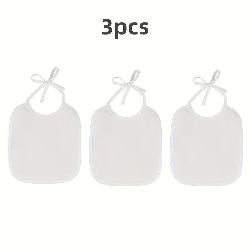 5pcs Blank Bib DIY Painted Waterproof Reusable Fabric Bib
