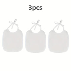 5pcs Blank Bib DIY Painted Waterproof Reusable Fabric Bib