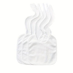 5pcs Blank Bib DIY Painted Waterproof Reusable Fabric Bib