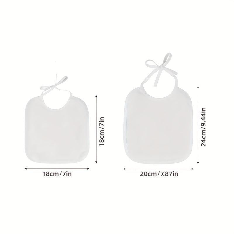 5pcs Blank Bib DIY Painted Waterproof Reusable Fabric Bib