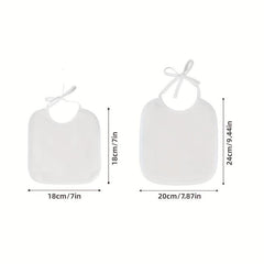 5pcs Blank Bib DIY Painted Waterproof Reusable Fabric Bib