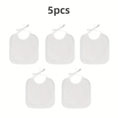 5pcs Blank Bib DIY Painted Waterproof Reusable Fabric Bib