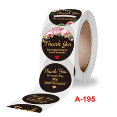 500pcs Thank You Round Stickers for Bakery Scrapbooking & Decorating