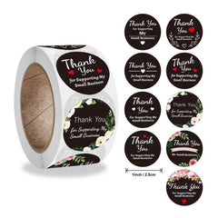 500pcs Thank You Round Stickers for Bakery Scrapbooking & Decorating