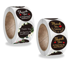 500pcs Thank You Round Stickers for Bakery Scrapbooking & Decorating