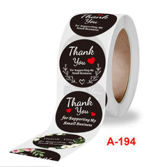 500pcs Thank You Round Stickers for Bakery Scrapbooking & Decorating