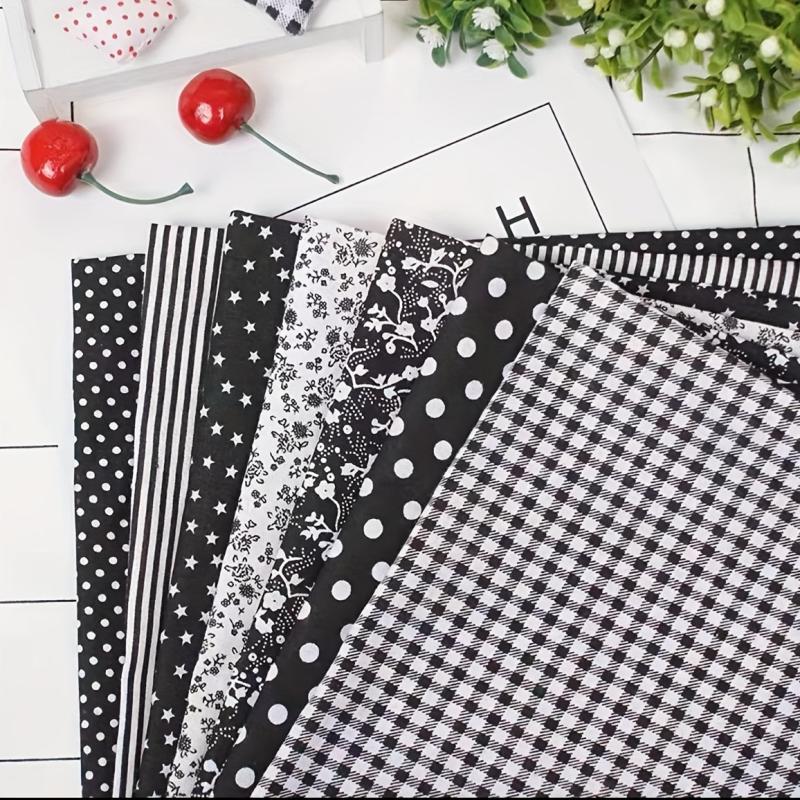 7pcs DIY Flower Series Cotton Fabric Block Printed Fabric Group Handicraft