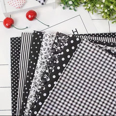 7pcs DIY Flower Series Cotton Fabric Block Printed Fabric Group Handicraft