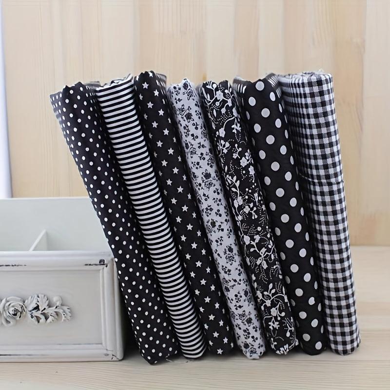 7pcs DIY Flower Series Cotton Fabric Block Printed Fabric Group Handicraft