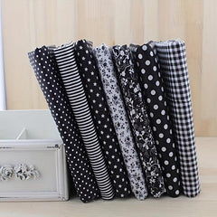 7pcs DIY Flower Series Cotton Fabric Block Printed Fabric Group Handicraft