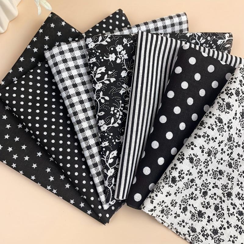 7pcs DIY Flower Series Cotton Fabric Block Printed Fabric Group Handicraft