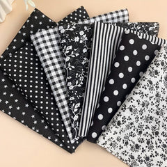 7pcs DIY Flower Series Cotton Fabric Block Printed Fabric Group Handicraft