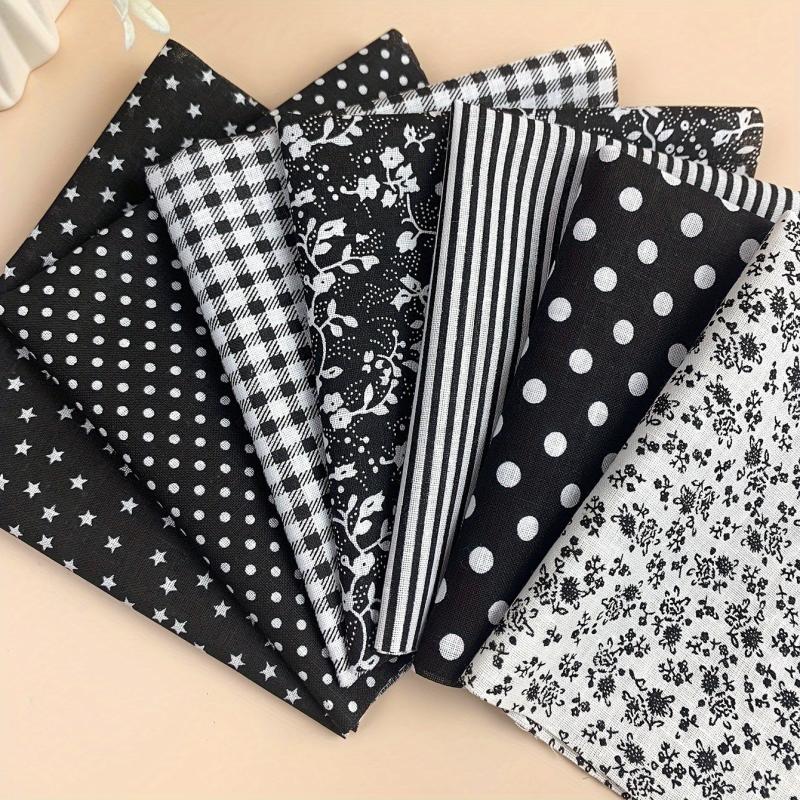 7pcs DIY Flower Series Cotton Fabric Block Printed Fabric Group Handicraft