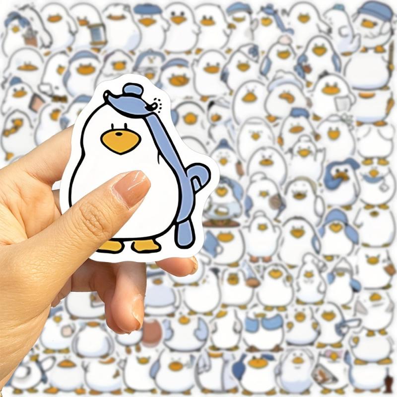 100pcs Little Duck & Brother Stickers Learning Toys DIY Party Supplies