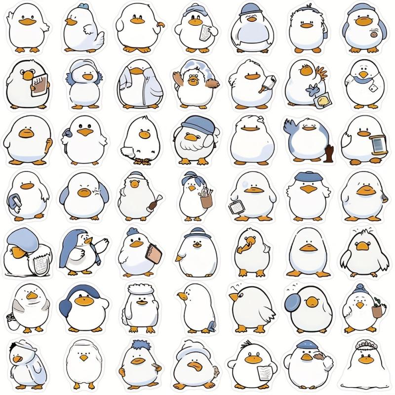 100pcs Little Duck & Brother Stickers Learning Toys DIY Party Supplies