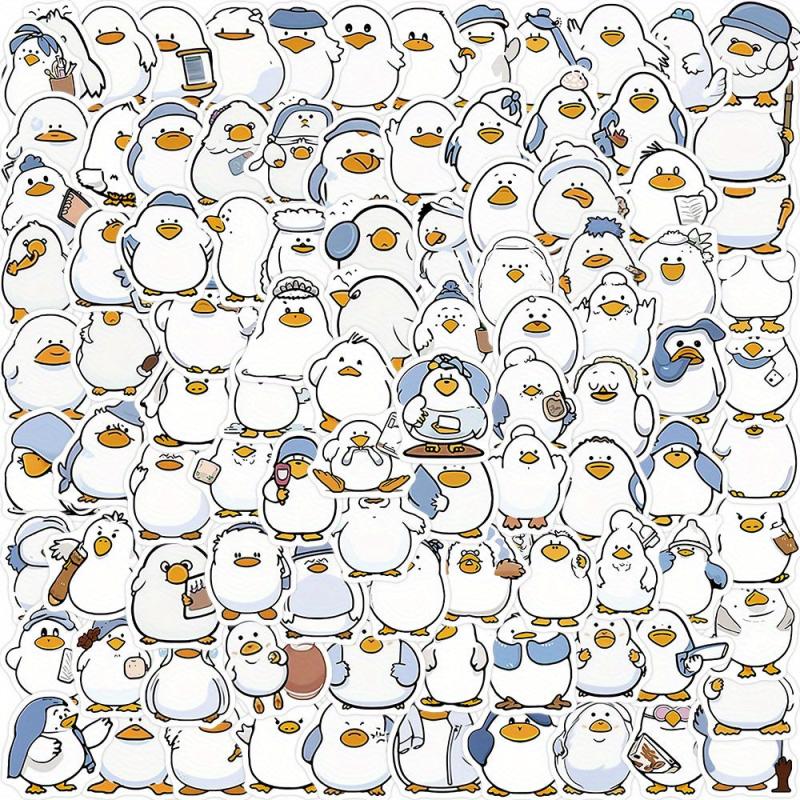 100pcs Little Duck & Brother Stickers Learning Toys DIY Party Supplies