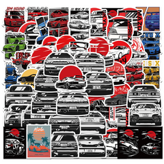 50pcs Racing Stickers Supercars JDM Sports Cars Motorcycles