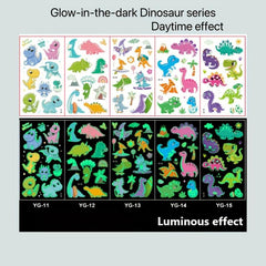 5-Pack Waterproof Cartoon Dinosaur Tattoos for Parties