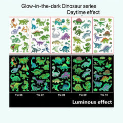5-Pack Waterproof Cartoon Dinosaur Tattoos for Parties